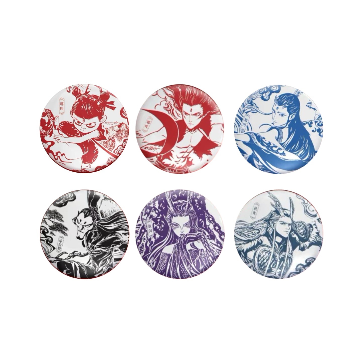 Ne Zha 哪吒之魔童闹海 x Cotti Coffee - 75mm Badge/Pin (All 6 Types)