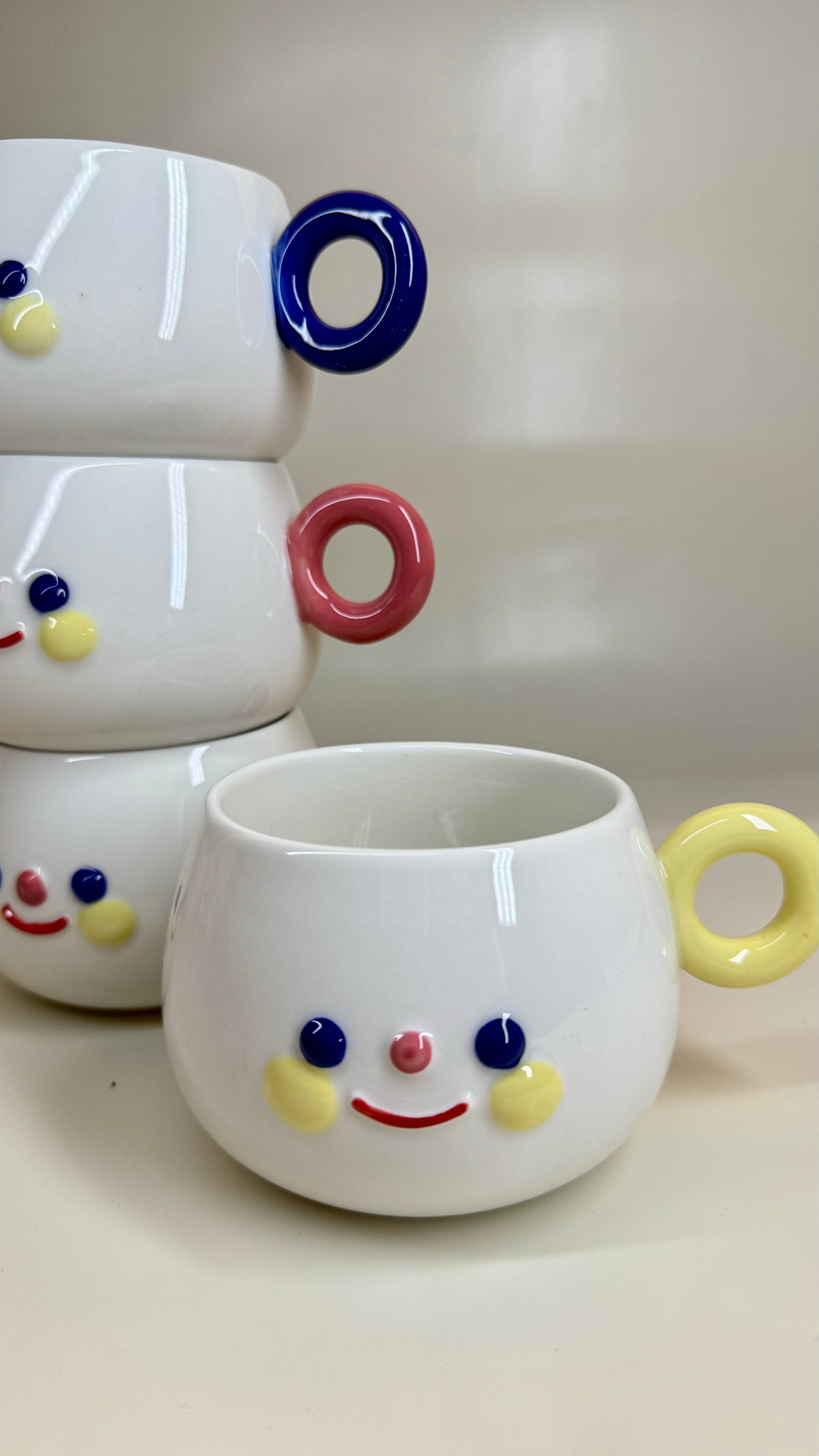 Rainbow Smile Face Coffee Mugs