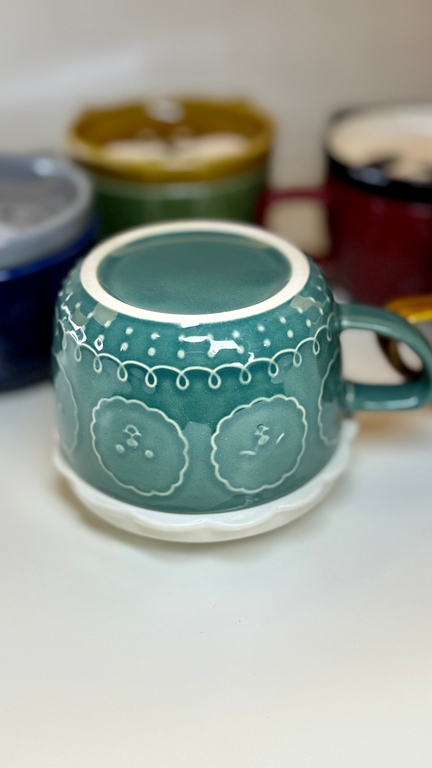 Cartoon Cute Animals Ceramic Embossed Mugs with Lid