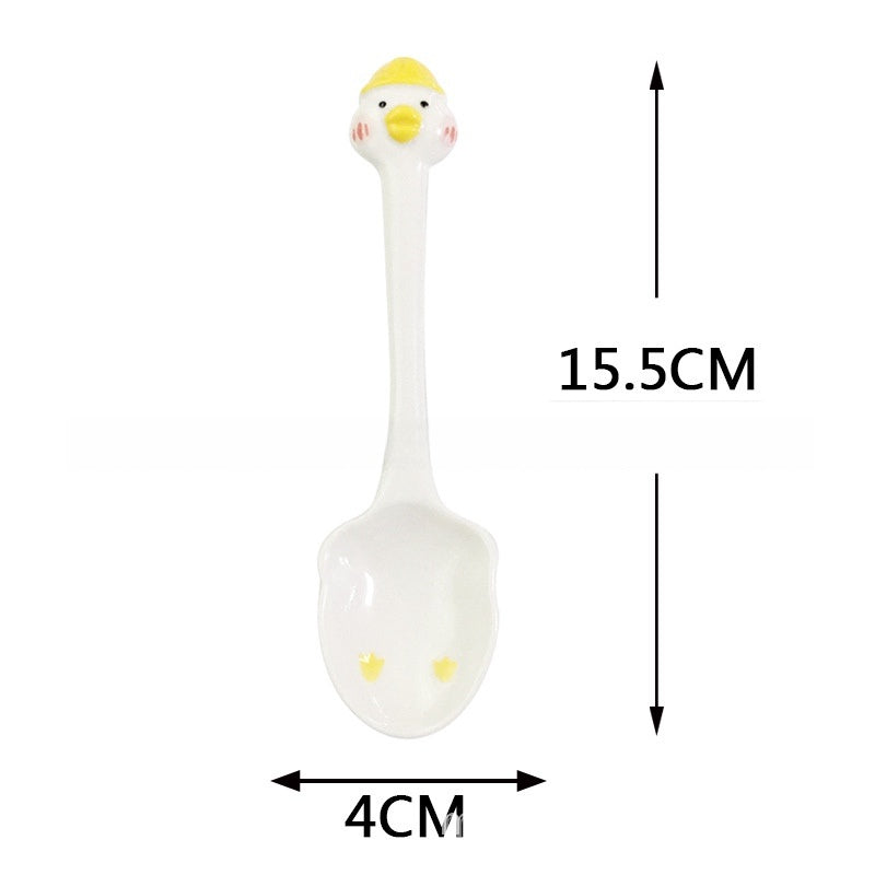 Cute Duckling Ceramic Spoon