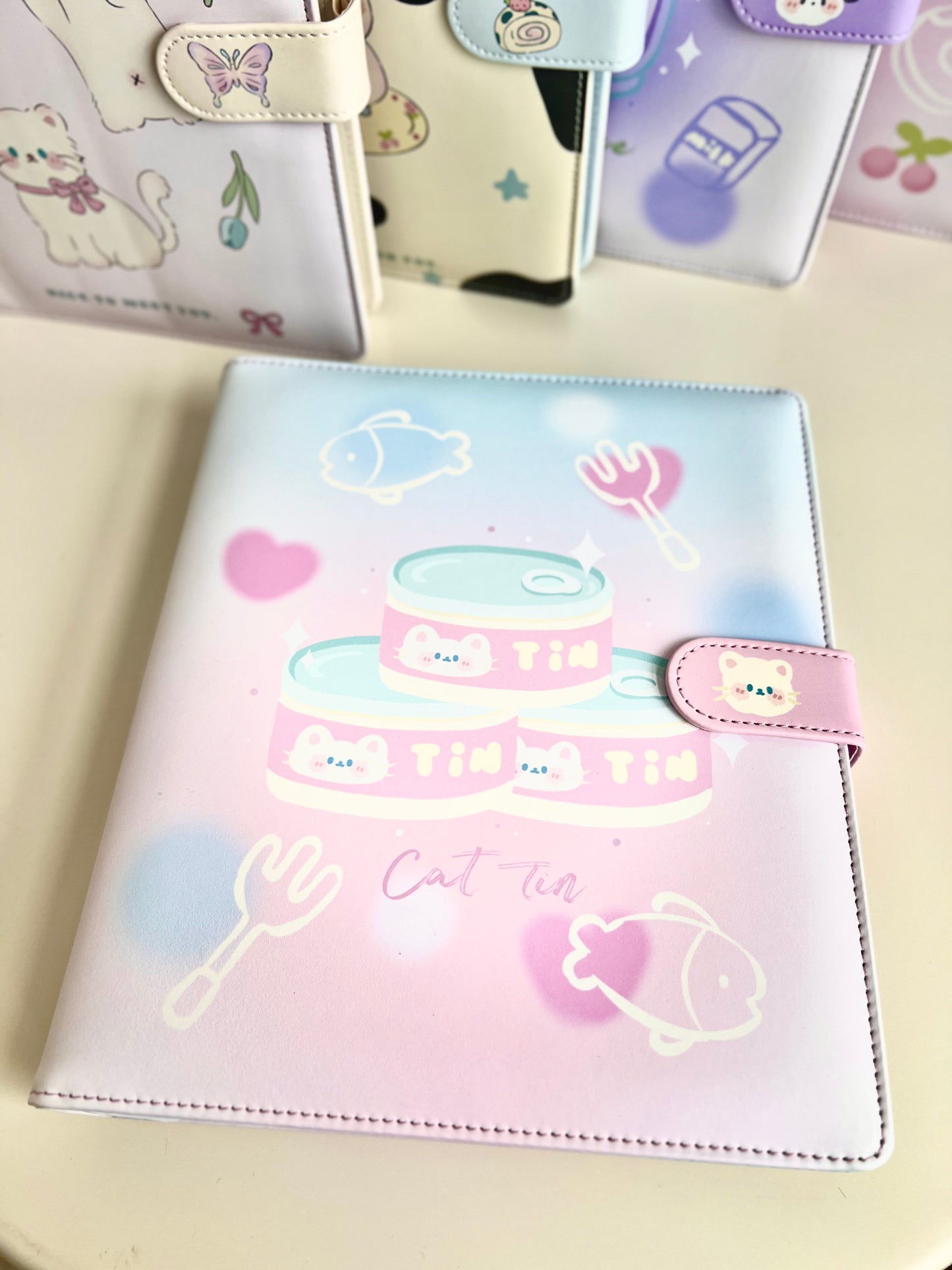 PU A5 Loose-Leaf 4-Grid Photo Card Binder