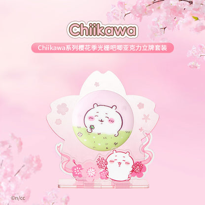 CHIIKAWA x MINISO - Sakura Season Series - Lenticular Badge/Pin Acrylic Stand Set (All 4 Types)