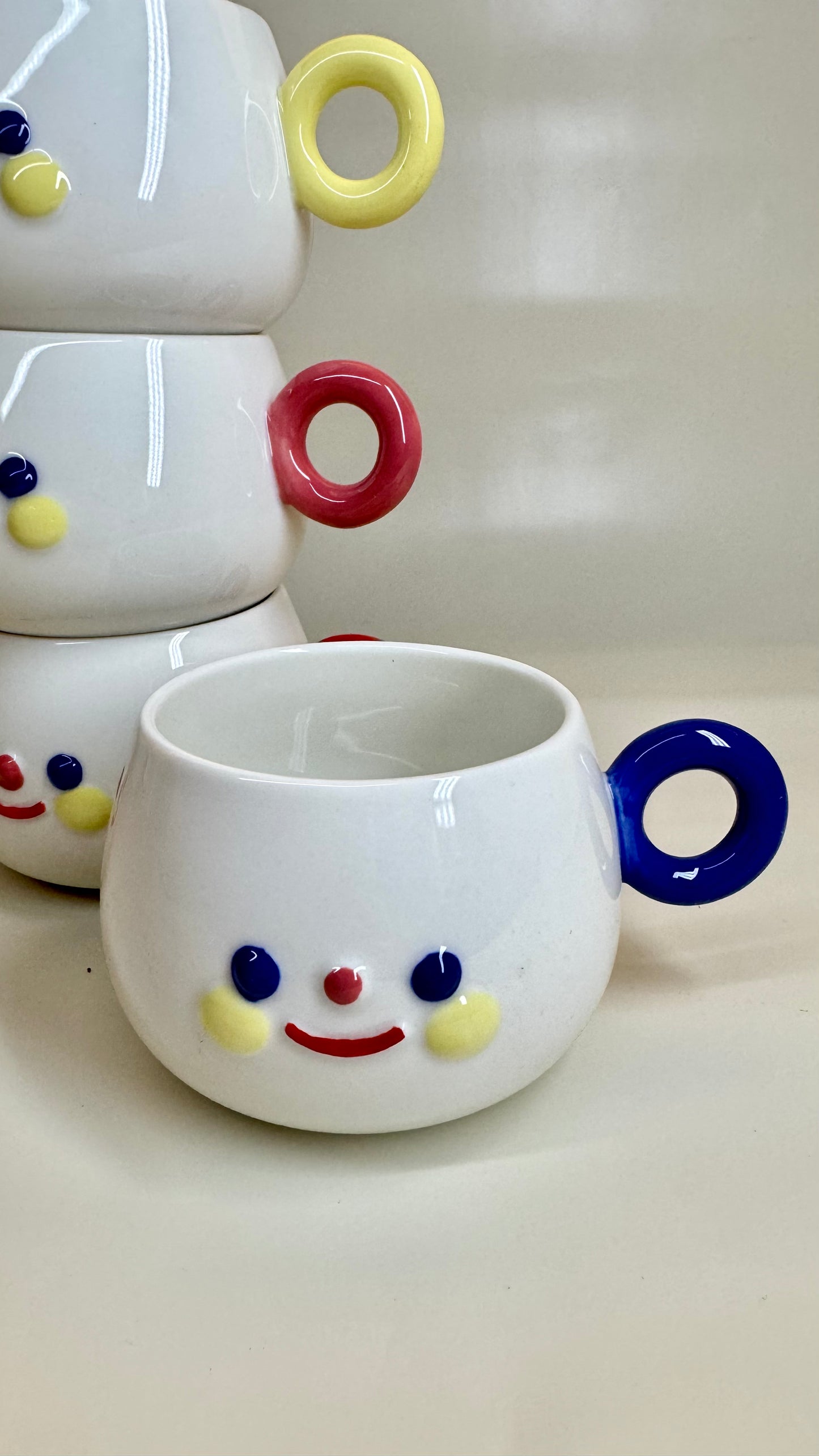 Rainbow Smile Face Coffee Mugs