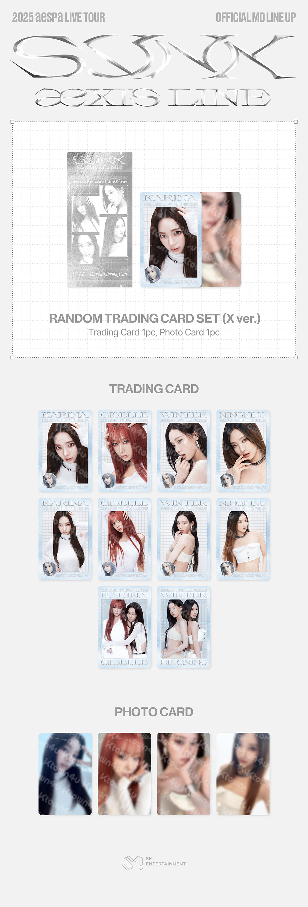 (Pre-order) AESPA - [SYNK: aeXIS LINE MD] Random Trading Card Set