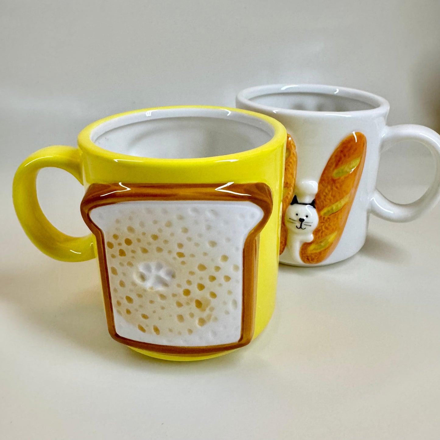 3D Bread Cat Ceramic Mugs