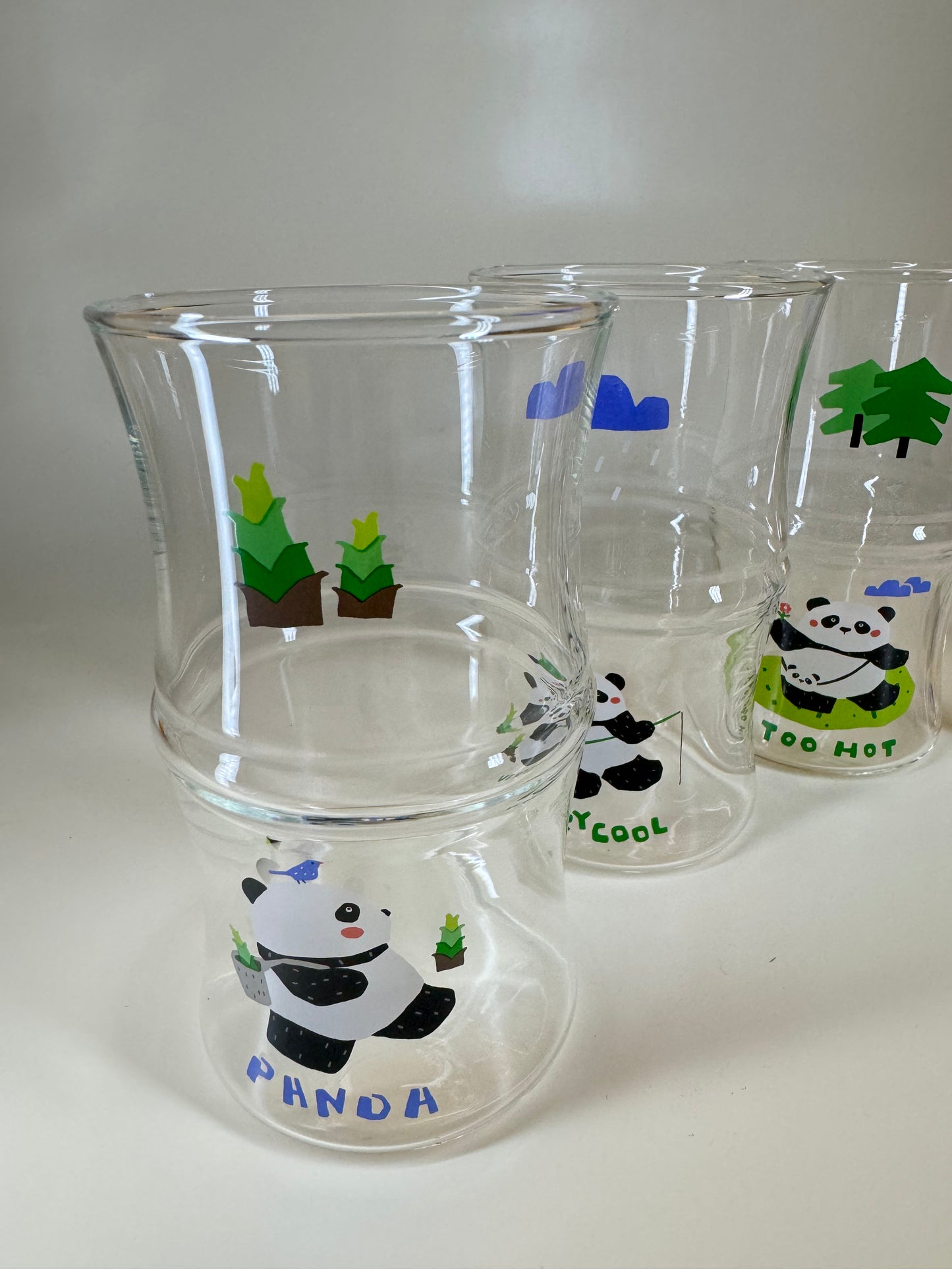 Cute Cartoon Giant Panda Bamboo Glasses