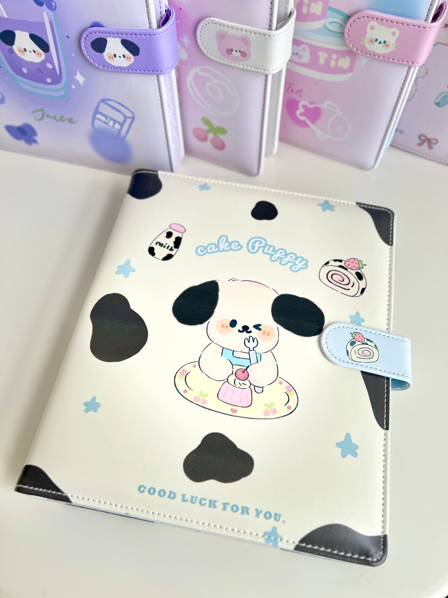 PU A5 Loose-Leaf 4-Grid Photo Card Binder