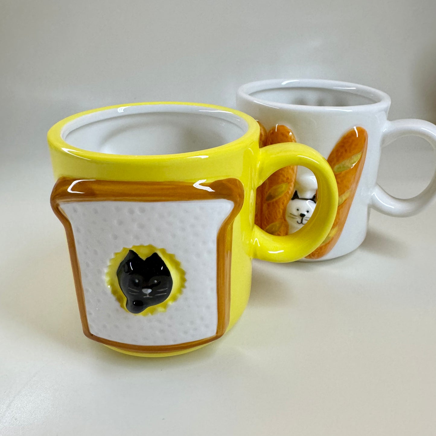 3D Bread Cat Ceramic Mugs