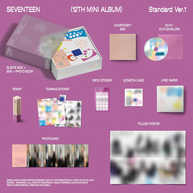 (Pre-order) SEVENTEEN - 12th Mini Album [SPILL THE FEELS](Standard ver.)