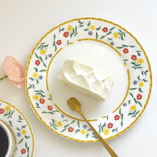 Vintage Floral Ceramic Plate