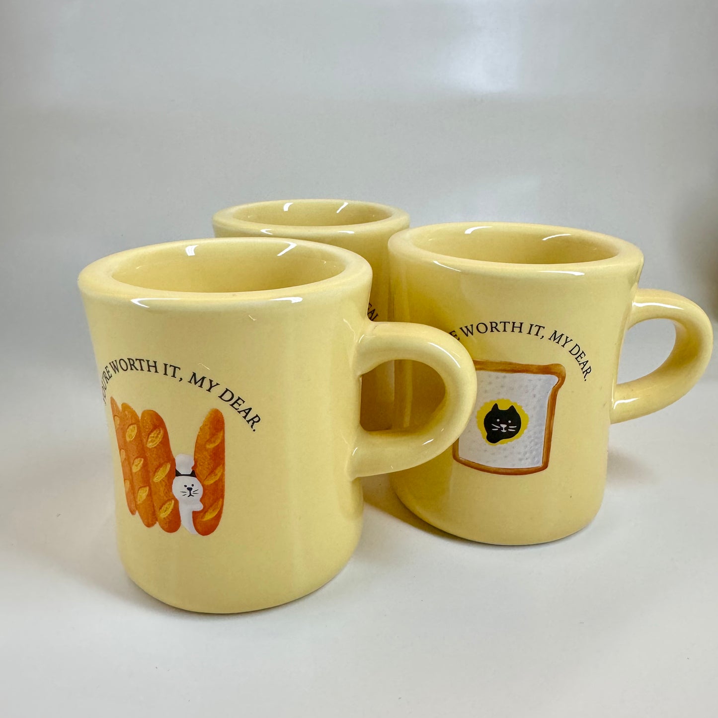 Yellow Bread Ceramic Mugs