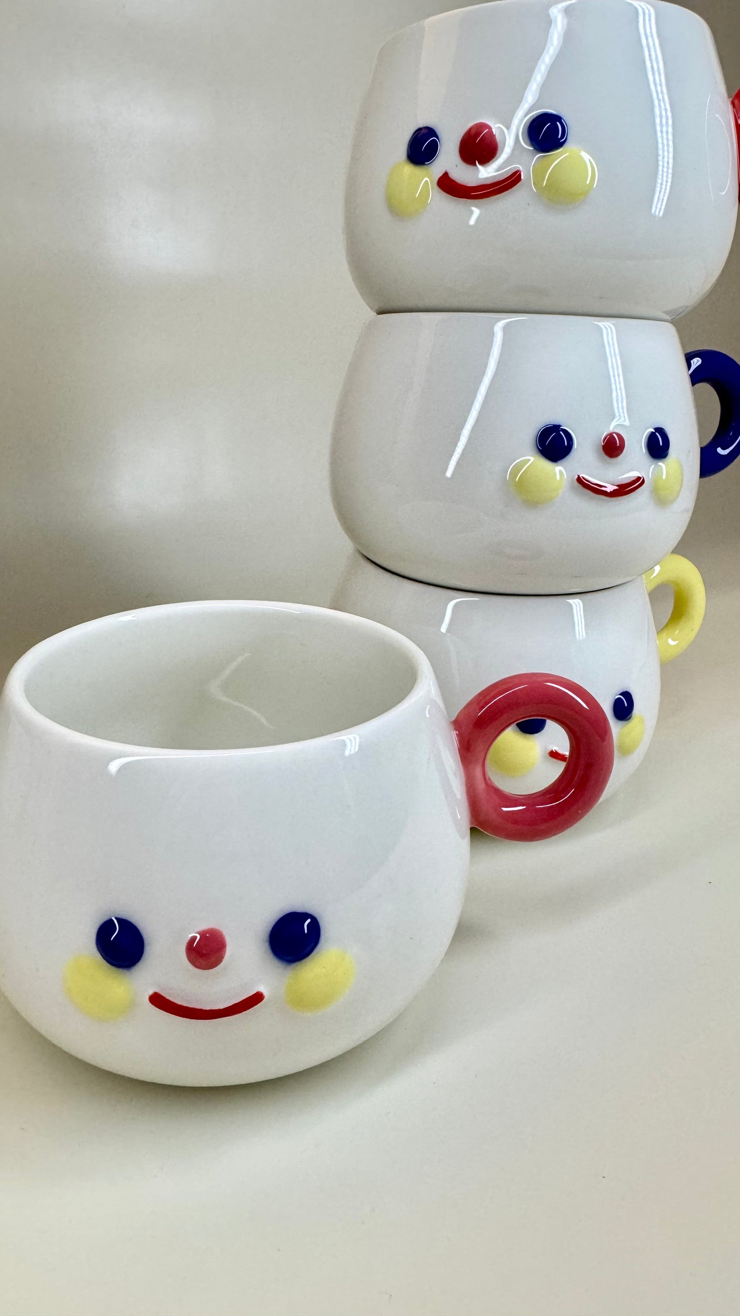 Rainbow Smile Face Coffee Mugs