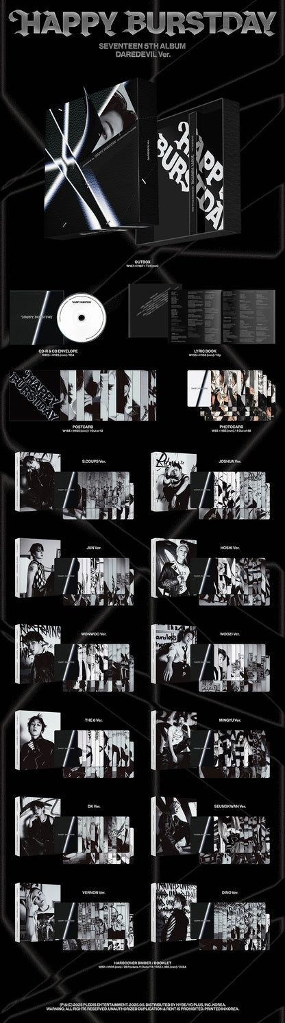 SEVENTEEN - 5th Album [HAPPY BURSTDAY] (Daredevil ver.) (Random)
