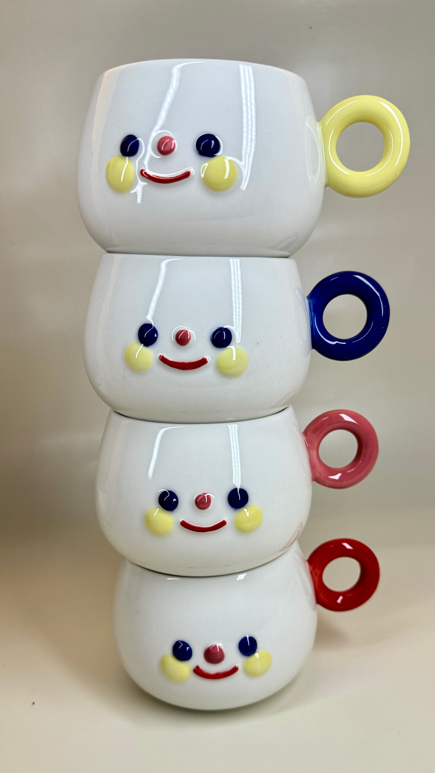 Rainbow Smile Face Coffee Mugs