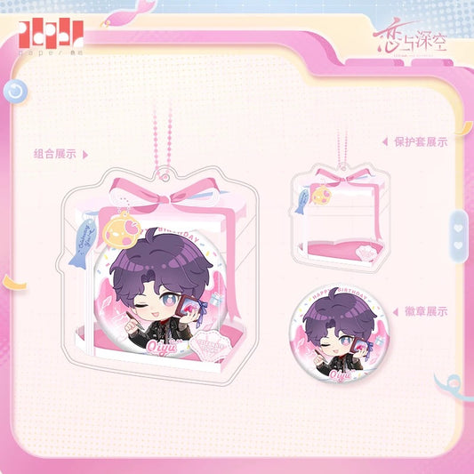 (Pre-order) Love and Deepspace - Rafayel 祁煜 2026 Birthday Badge/Pin & PVC Decorative Bag Set