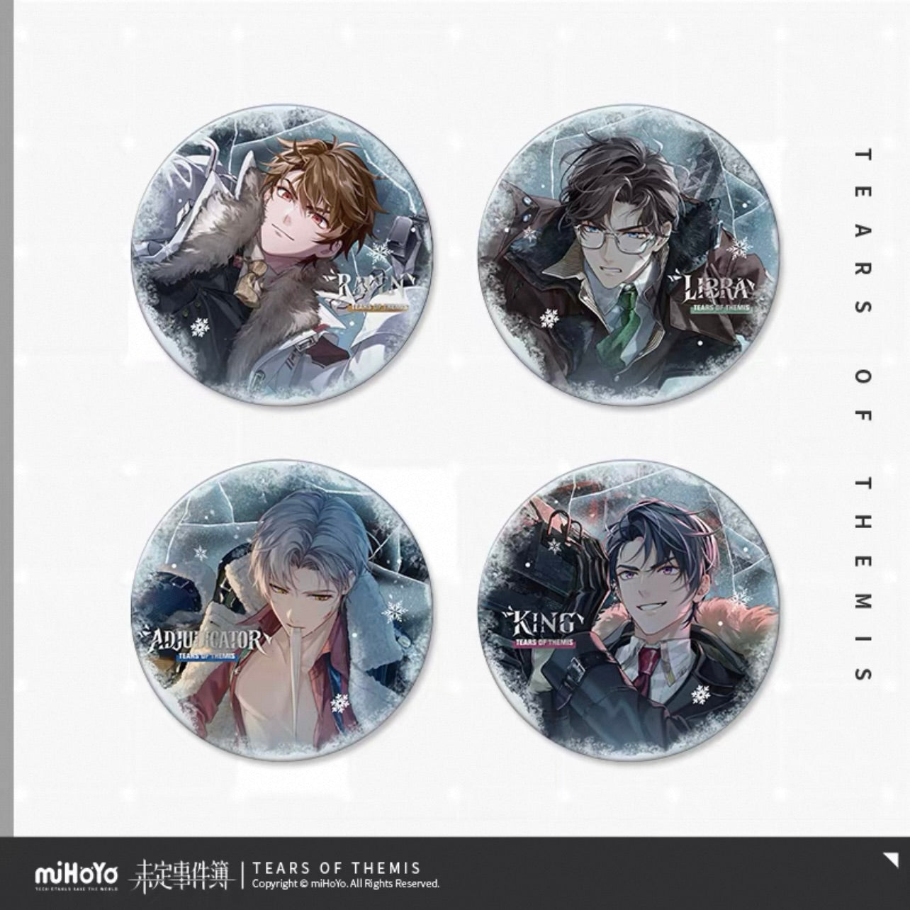 (Pre-order) Tears of Themis/未定事件簿 - [JUDGMENT ON THE WHITE EXPANSE] 冰原上的审判系列 - 75mm Badge/Pin