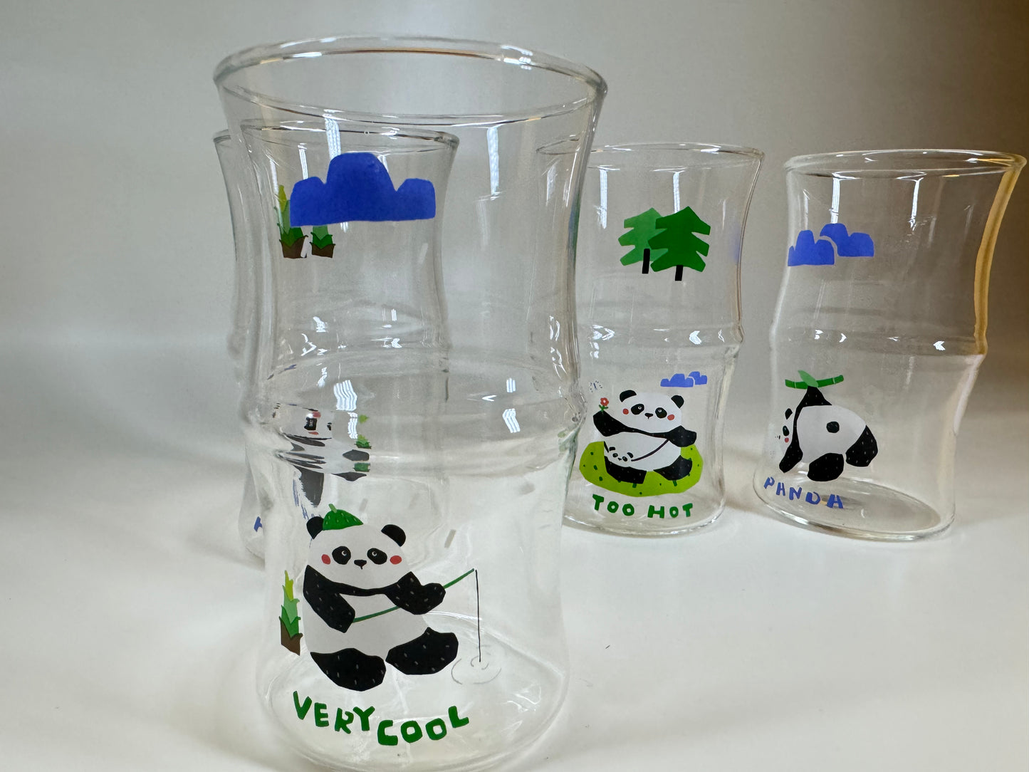 Cute Cartoon Giant Panda Bamboo Glasses