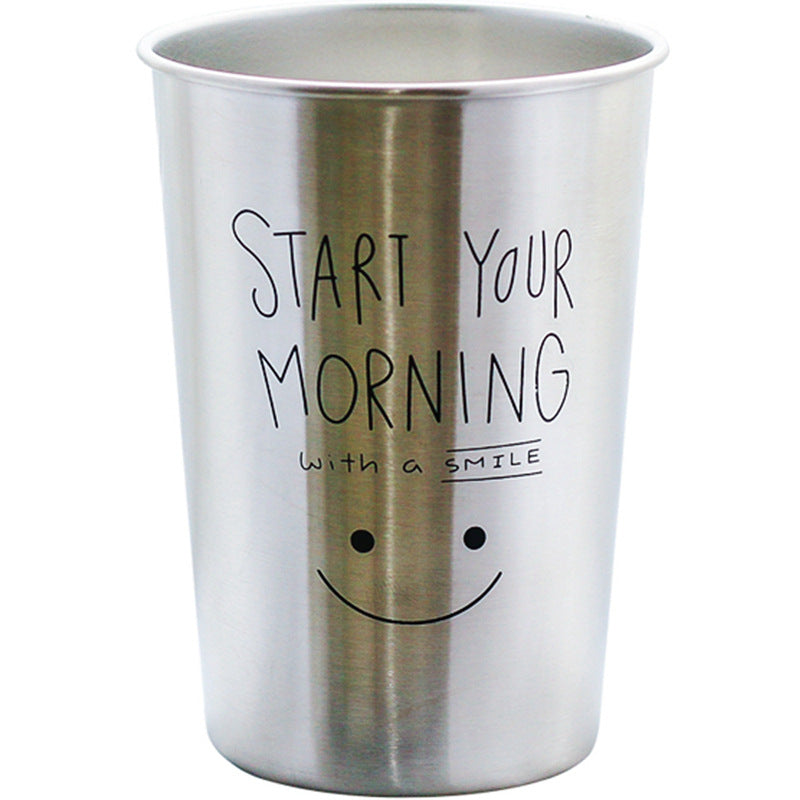 Cute Smile Face Stainless Steel Cup