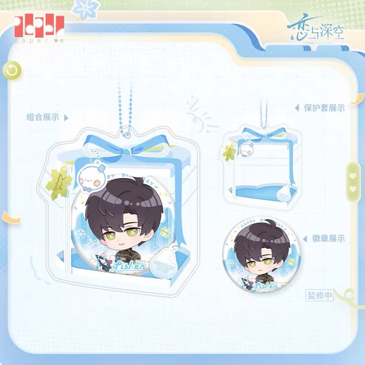 (Pre-order) Love and Deepspace - Zayne 黎深 2026 Birthday Badge/Pin & PVC Decorative Bag Set