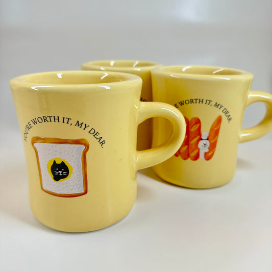 Yellow Bread Ceramic Mugs