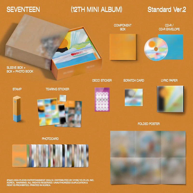 (Pre-order) SEVENTEEN - 12th Mini Album [SPILL THE FEELS](Standard ver.)