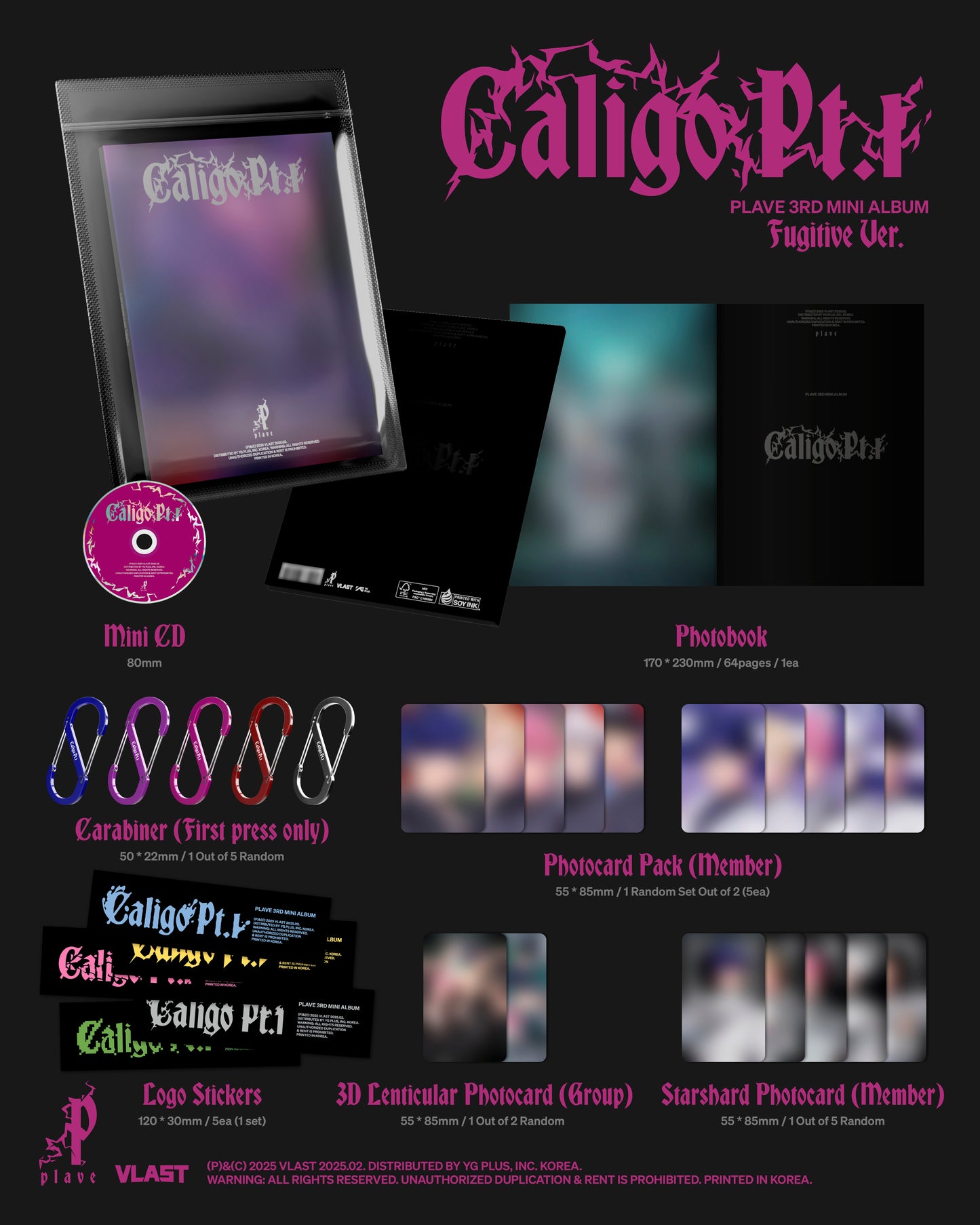 (Pre-order) PLAVE - 3rd Mini Album [Caligo Pt.1] (Fugitive Ver.)