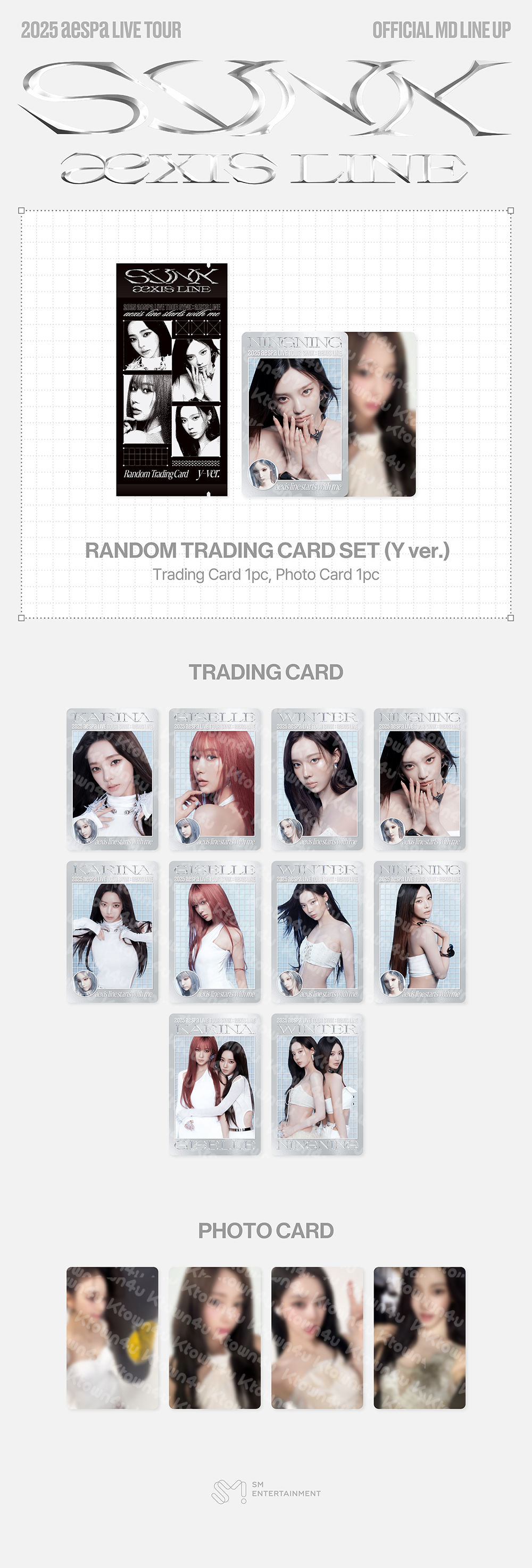 (Pre-order) AESPA - [SYNK: aeXIS LINE MD] Random Trading Card Set