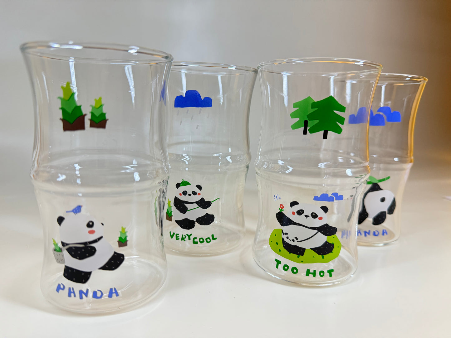 Cute Cartoon Giant Panda Bamboo Glasses