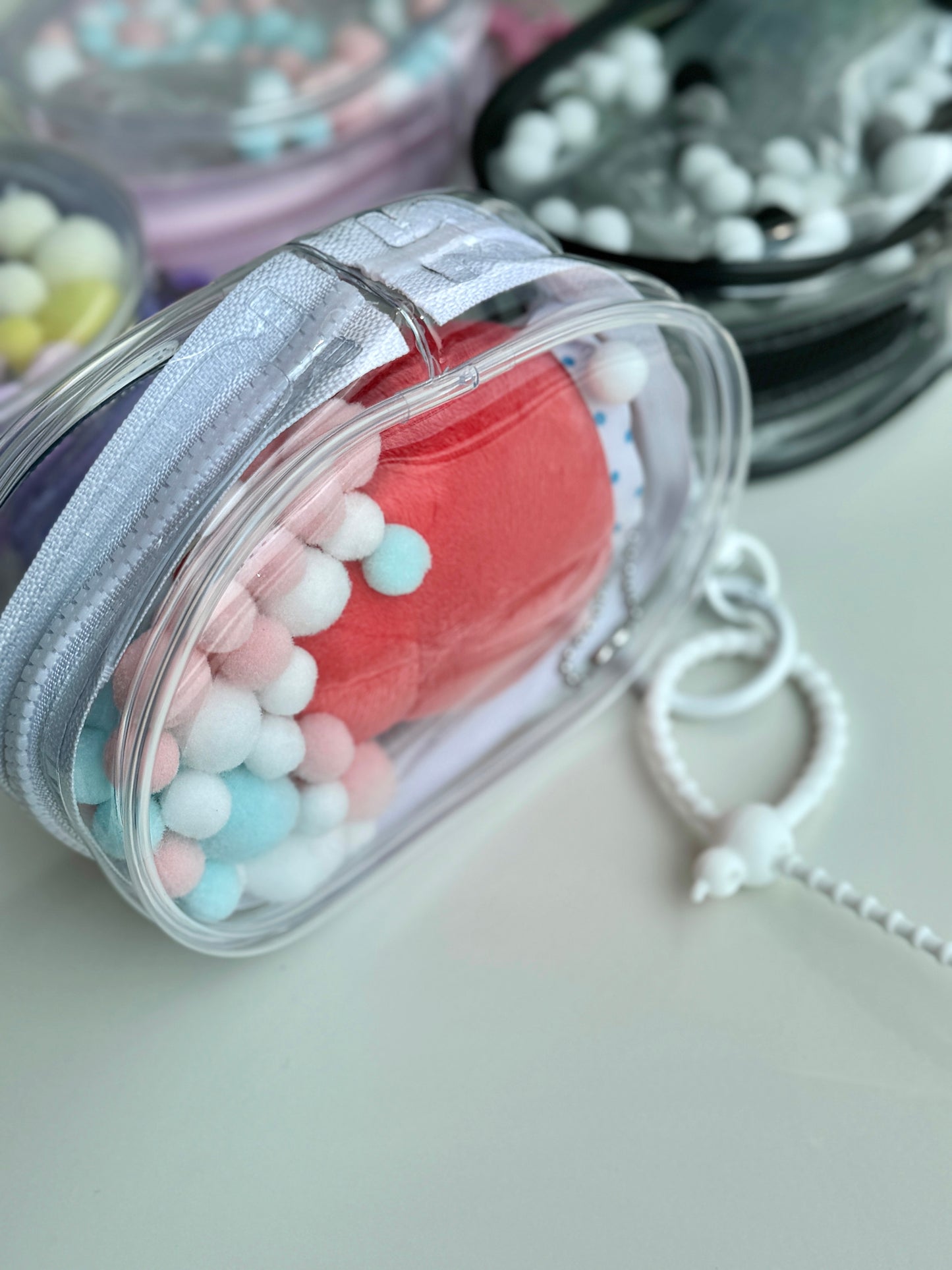 PVC Transparent Capsule Doll Display Carrying Bag