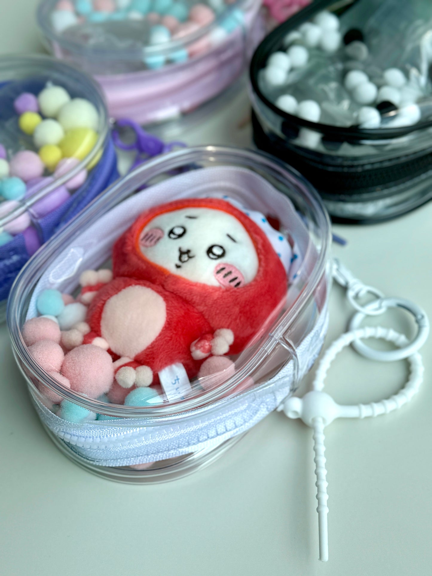 PVC Transparent Capsule Doll Display Carrying Bag