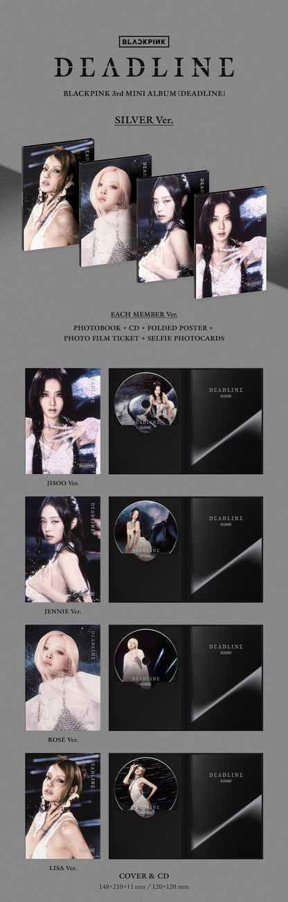 (Pre-order) BLACKPINK - 3rd Mini Album [DEADLINE] (SILVER Ver.)