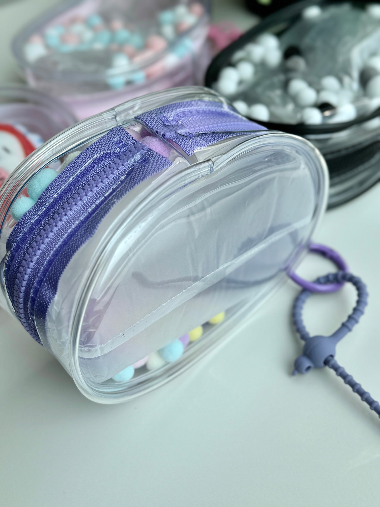 PVC Transparent Capsule Doll Display Carrying Bag