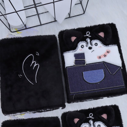 Denim Samoyed/Shiba Inu A5 Loose-leaf 4-Grid Photo Card Binder