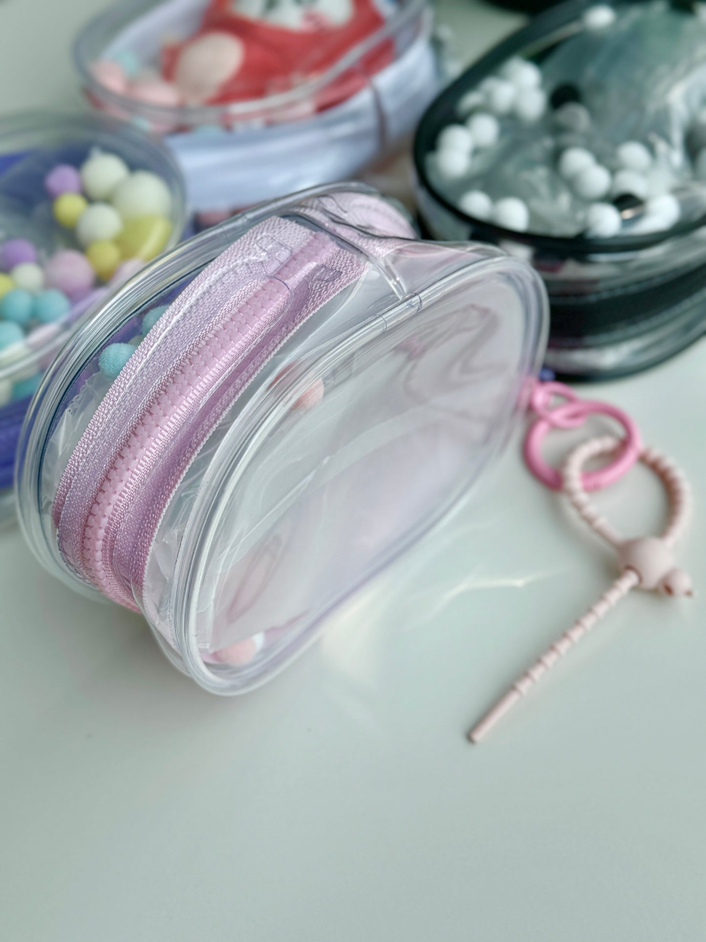 PVC Transparent Capsule Doll Display Carrying Bag