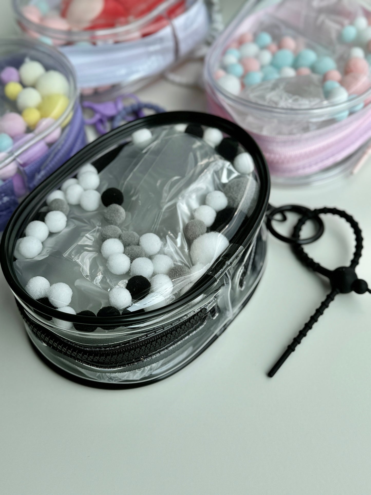 PVC Transparent Capsule Doll Display Carrying Bag