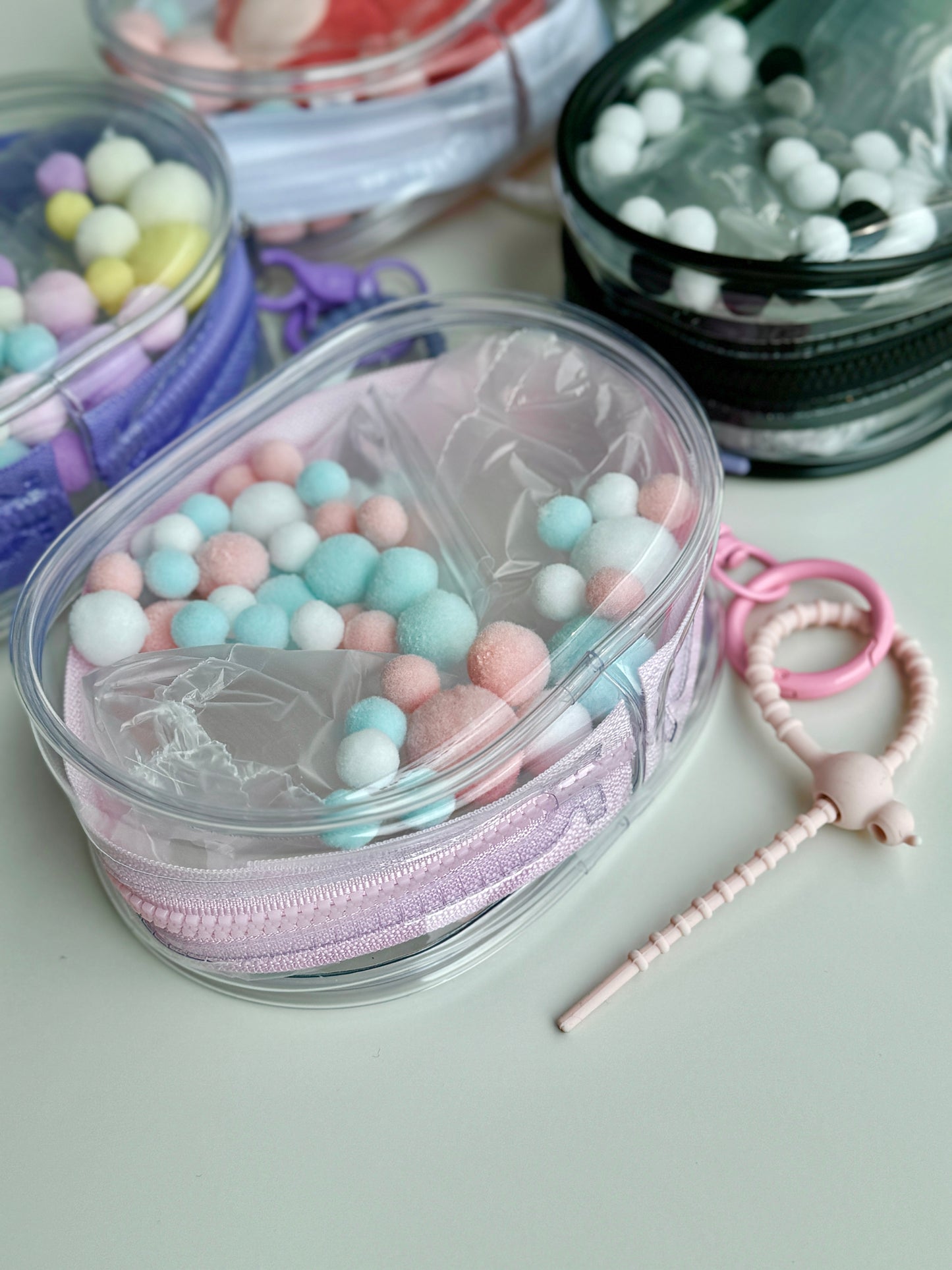 PVC Transparent Capsule Doll Display Carrying Bag