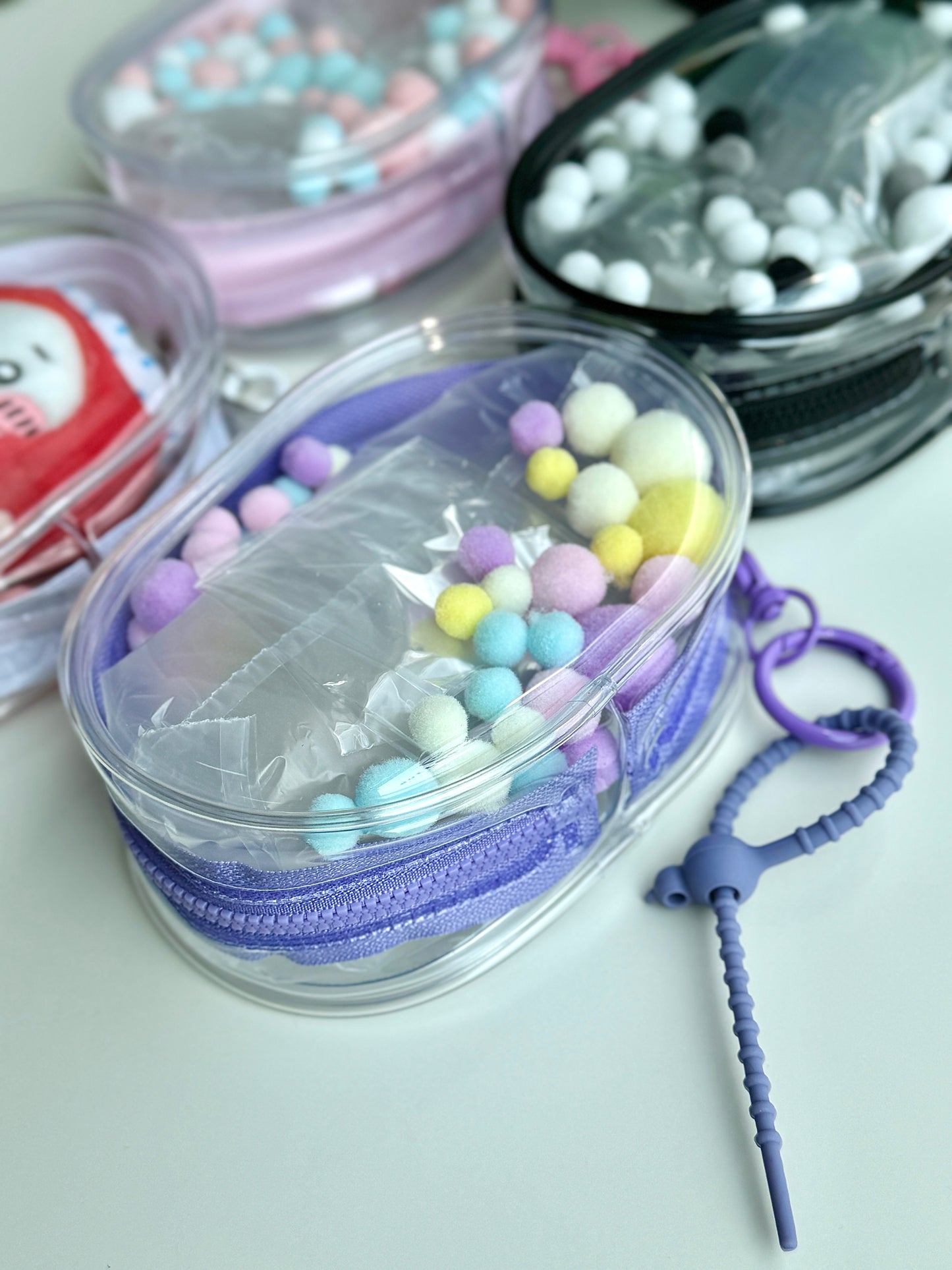 PVC Transparent Capsule Doll Display Carrying Bag