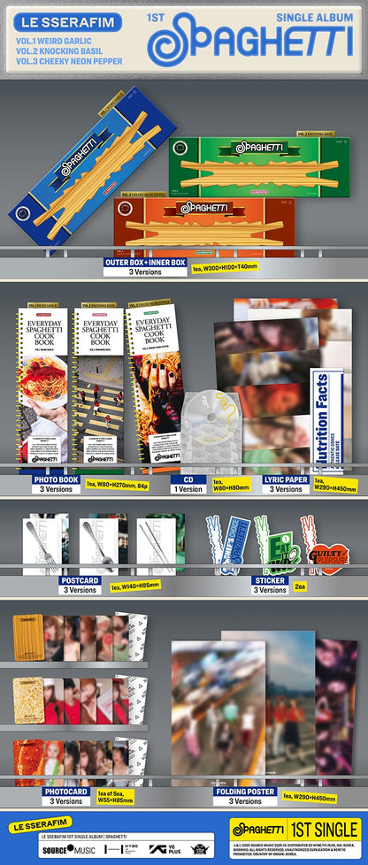 LE SSERAFIM - 1st Single Album [SPAGHETTI]