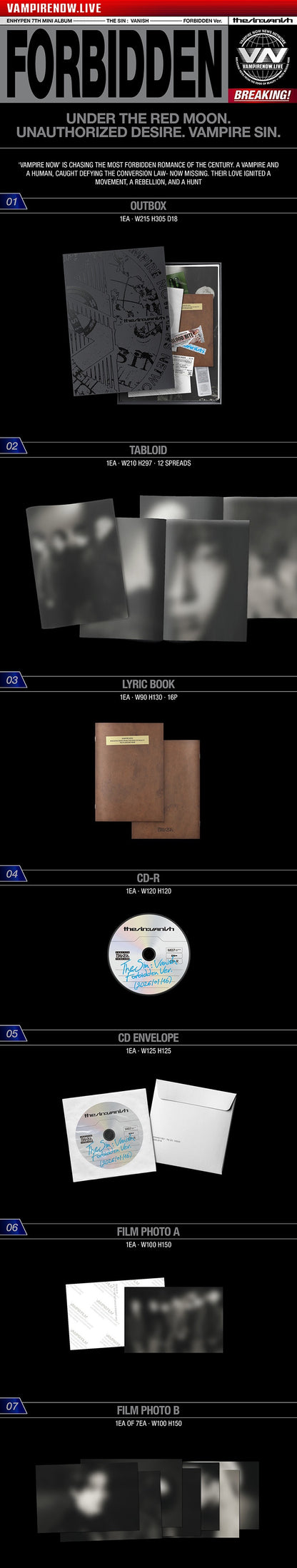 (Pre-order) ENHYPEN - [THE SIN: VANISH]