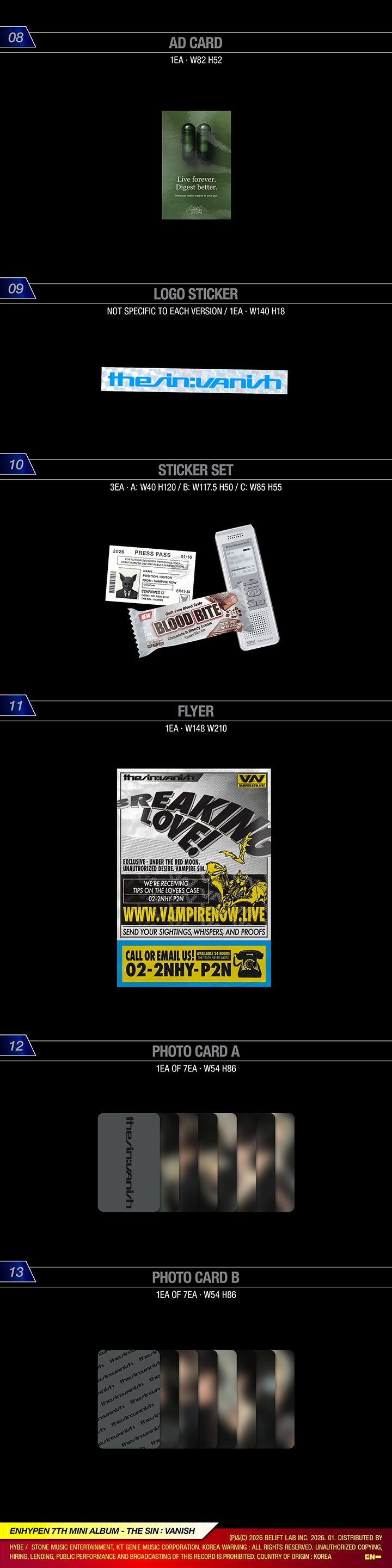 (Pre-order) ENHYPEN - [THE SIN: VANISH]