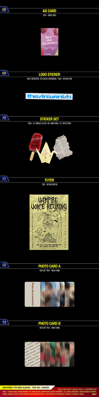 (Pre-order) ENHYPEN - [THE SIN: VANISH]