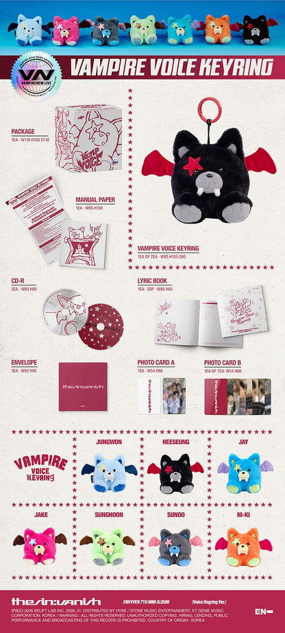 (Pre-order) ENHYPEN - [THE SIN: VANISH] (Voice Keyring ver.)(Random)