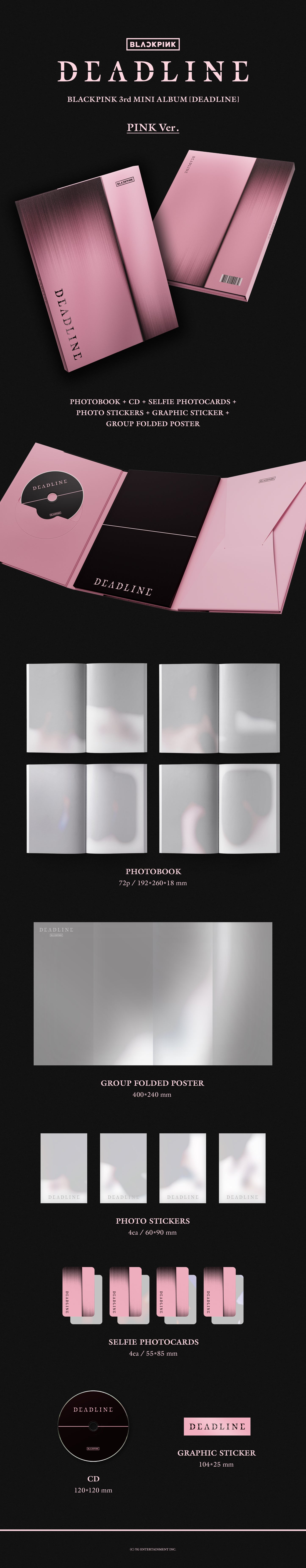 (Pre-order) BLACKPINK - 3rd Mini Album [DEADLINE] (PINK Ver.)