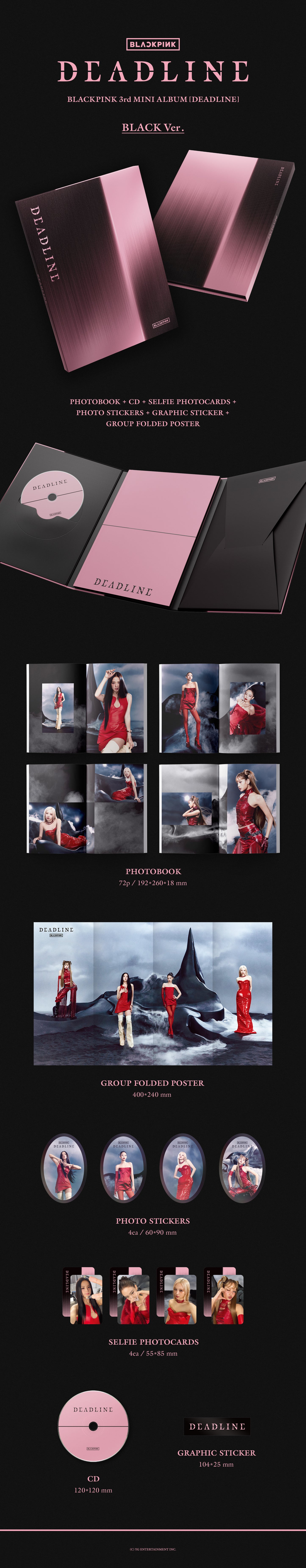 (Pre-order) BLACKPINK - 3rd Mini Album [DEADLINE] (BLACK Ver.)