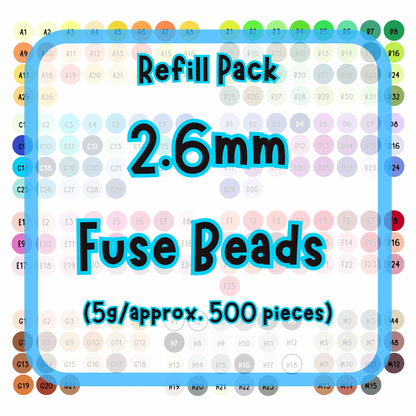 (Pre-order) Mini 2.6mm Fuse Beads - Refill Pack (5g/approx. 500pieces)