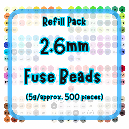 (Pre-order) Mini 2.6mm Fuse Beads - Refill Pack (5g/approx. 500pieces)