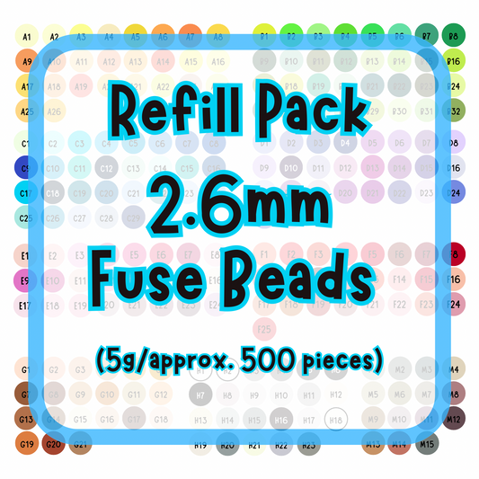 2.6mm Fuse Beads - Refill Pack (5g/approx. 500pieces)