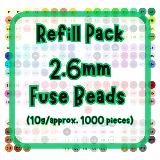 2.6mm Fuse Beads - Refill Pack (10g/approx. 1000pieces)