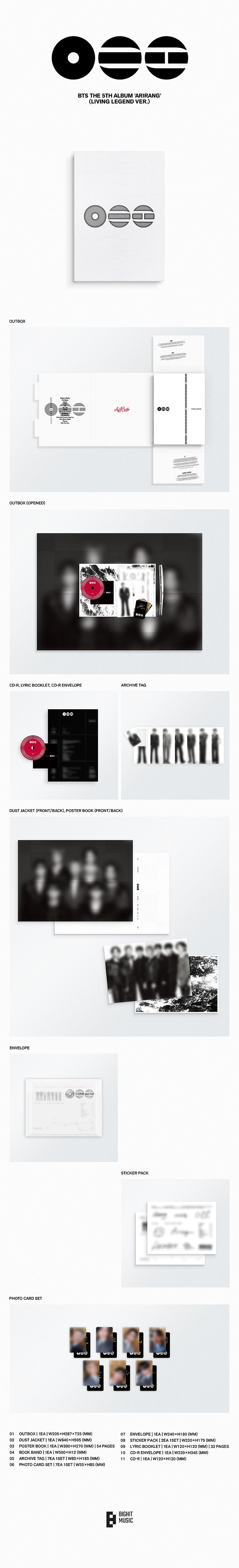 BTS - The 5th Album [ARIRANG] (LIVING LEGEND VER.)