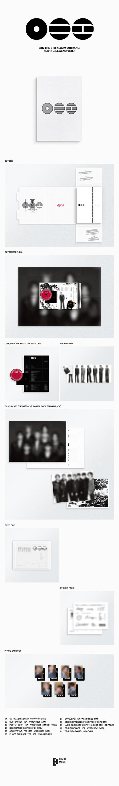 BTS - The 5th Album [ARIRANG] (LIVING LEGEND VER.)
